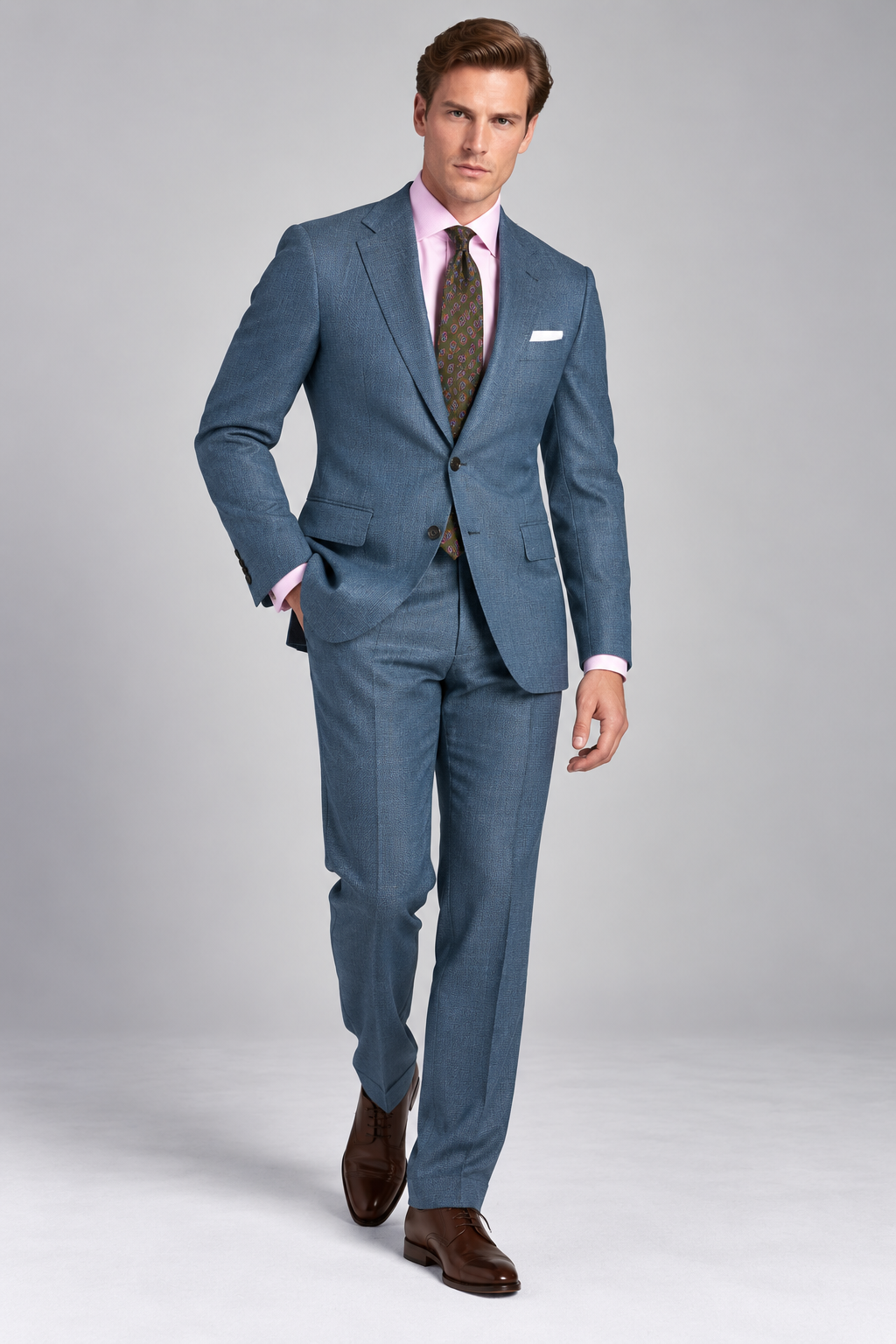 Single Breasted 2 piece Suit. Fabric by Holland & Sherry Crispaiure 3324047
