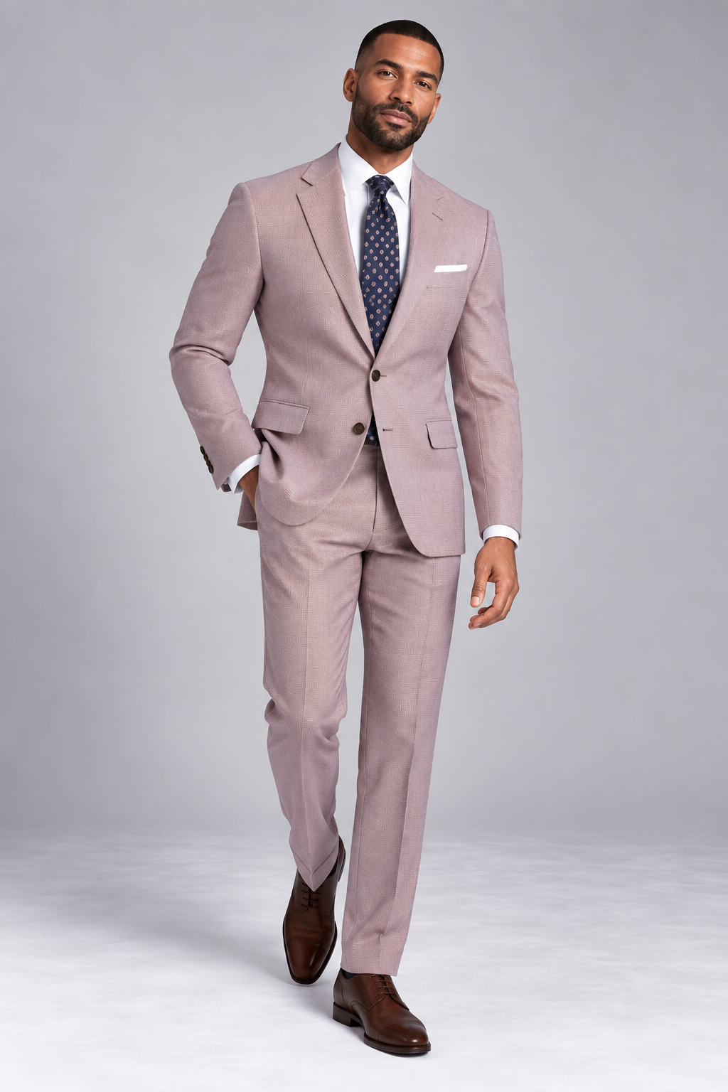 Dusky Pink 2 piece suit. Fabric Holland & Sherry 3324048