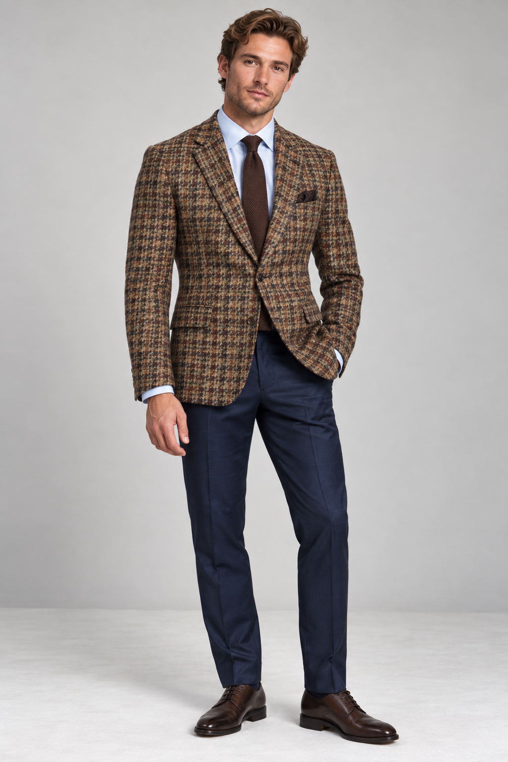 Jacket & Navy Trousers -