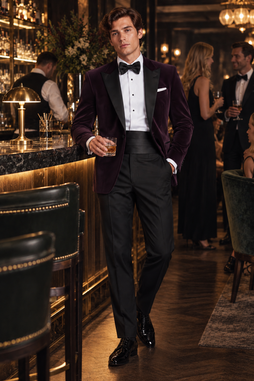 2 Piece Dinner Suit Velvet Jacket
