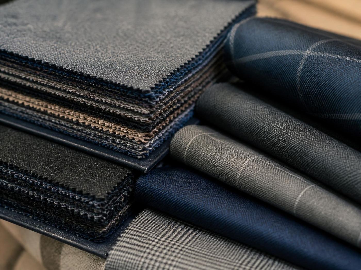 Tailoring cloths in swatch books