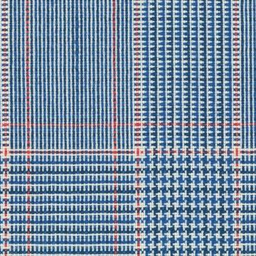 Light bluered glen check plaid — Holland & Sherry Crispaire cloth 3324006