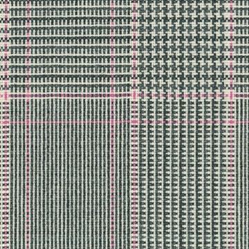 Black and whitepink glen check plaid — Holland & Sherry Crispaire cloth 3324007