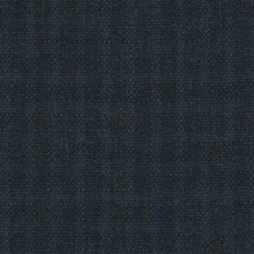 Navy shadow block check plaid — Holland & Sherry Crispaire cloth 3324035