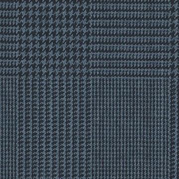 Slate blue glen check plaid — Holland & Sherry InterCity cloth 6024016