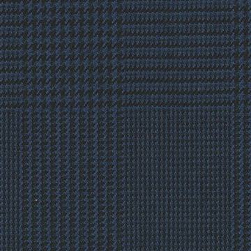 Navy glen check plaid — Holland & Sherry InterCity cloth 6024017