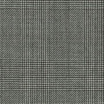 Black and white split mat hopsack glen check plaid — Holland & Sherry InterCity cloth 6024019