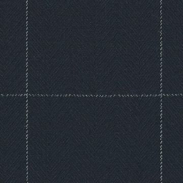 Navygrey herringbone windowpane — Holland & Sherry InterCity cloth 6024037