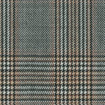 Tan contrast glen check plaid fancy — Holland & Sherry InterCity cloth 6024062
