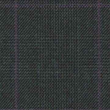 Charcoal split matt glen check plaid with purple windowpane — Holland & Sherry City of London cloth 6223024