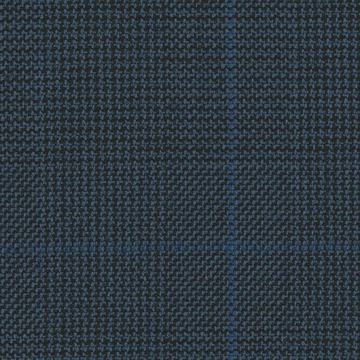 Blue split matt glen check plaid — Holland & Sherry City of London cloth 6223025