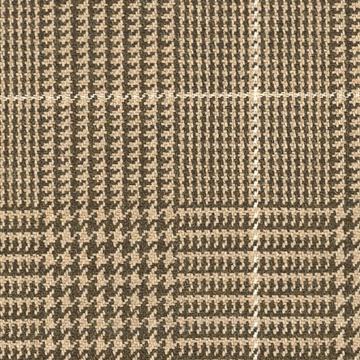 Sand glen check plaid with white windowpane — Holland & Sherry City of London cloth 6223029
