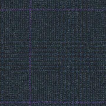 Classic Worsted Flannel 7523011 Navyaubergine Glen Check Plaid swatch
