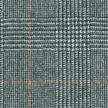 Classic Worsted Flannel 7523012 Black And Whitered Glen Check Plaid swatch