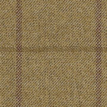 Moorland Tweeds 8323014 Fawnyellow Mix With Maroonmustard Windowpane swatch