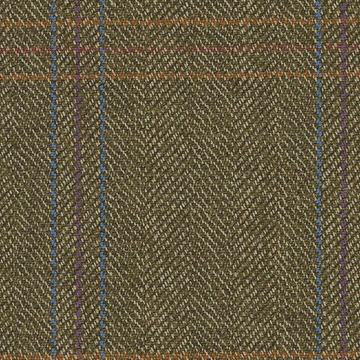 Moorland Tweeds 8323020 Mid Brownfawn Mix Herringbone With Tramline Windowpane swatch