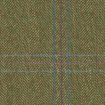 Moorland Tweeds 8323021 Olivetan Mix Herringbone With Tramline Windowpane swatch