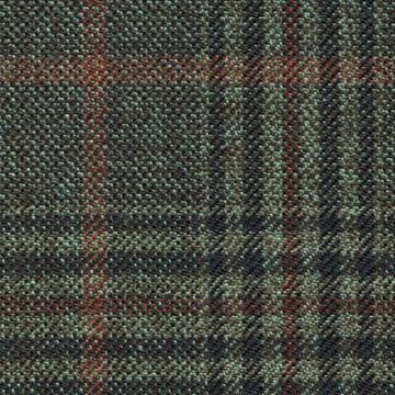 Moorland Tweeds 8323035 Moorland Tweeds Mid Brownorange Mock Glen Check Plaid swatch