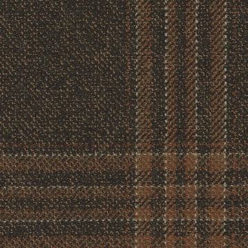 Moorland Tweeds 8323038 Moorland Tweeds Brown With Rust Block Windowpane swatch
