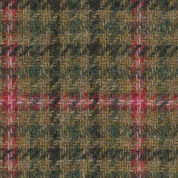 Sherry Tweed 8825007 Olive Gun Club With Red Ombre Windowpane swatch