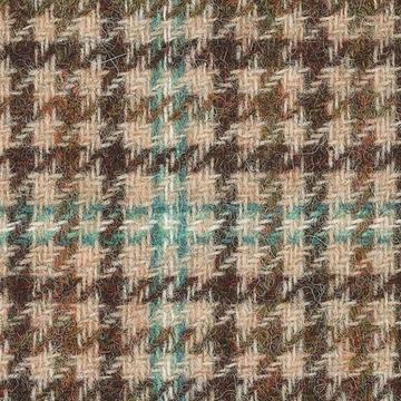 Sherry Tweed 8825008 Tan Gun Club With Seafoam Ombre Windowpane swatch